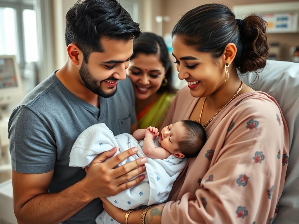 Happy parents with newborn baby after successful surrogacy with a Best Surrogacy Agency in India