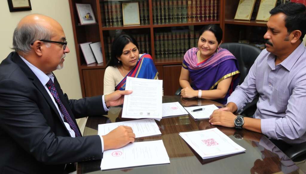 Legal consultation for surrogacy at a top centre in India with documents being reviewed