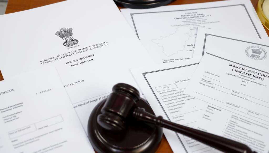 Legal documents related to surrogacy regulations in India