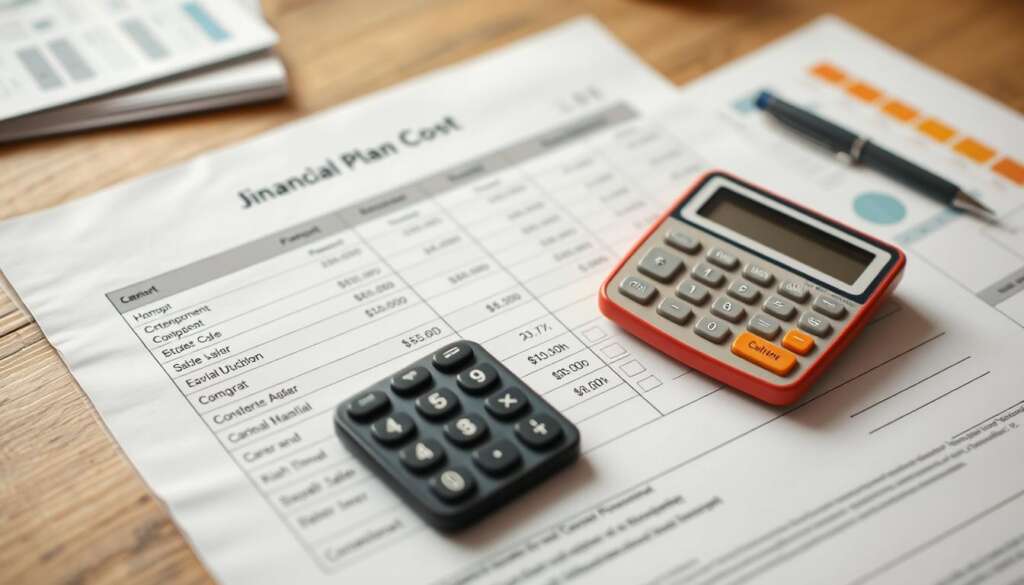 Financial planning document showing surrogacy cost breakdown in Thailand