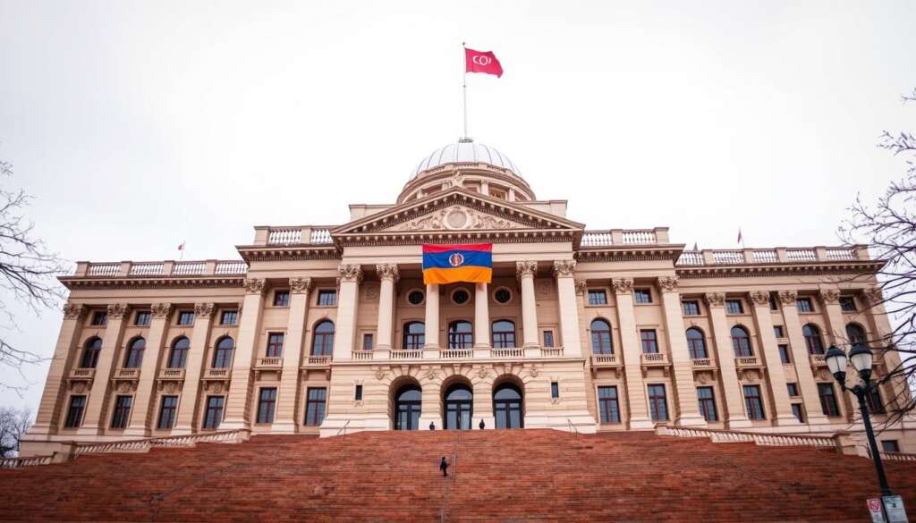 Armenian parliament building where surrogacy laws were established