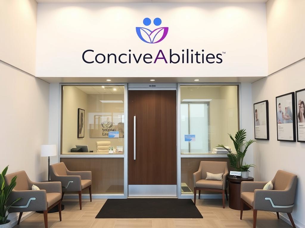 ConceiveAbilities surrogacy agency logo and office