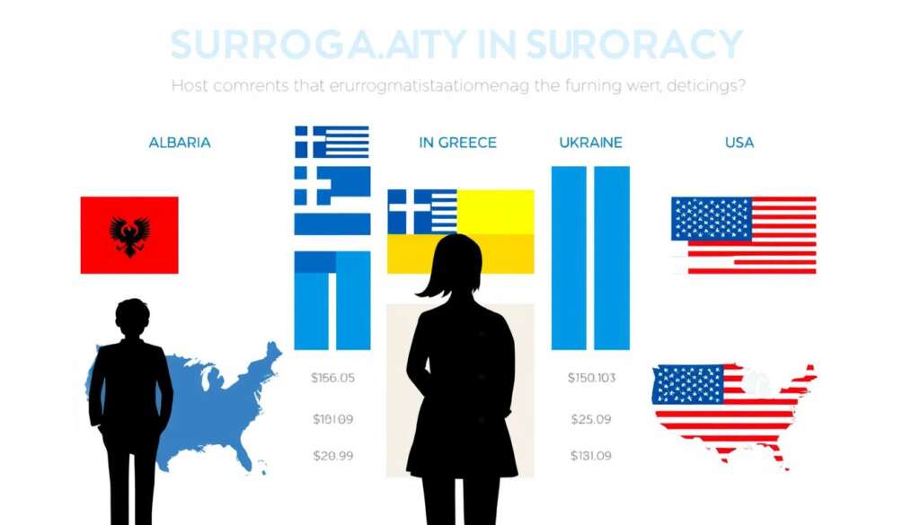Cost comparison chart for surrogacy in different European countries