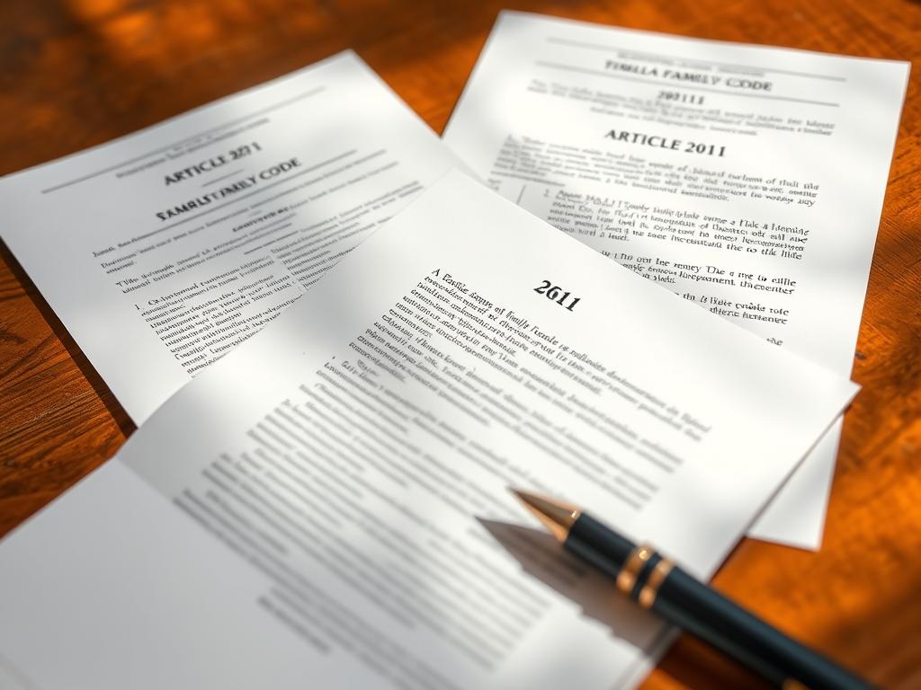 Legal documents and Albanian Family Code book related to surrogacy in Albania