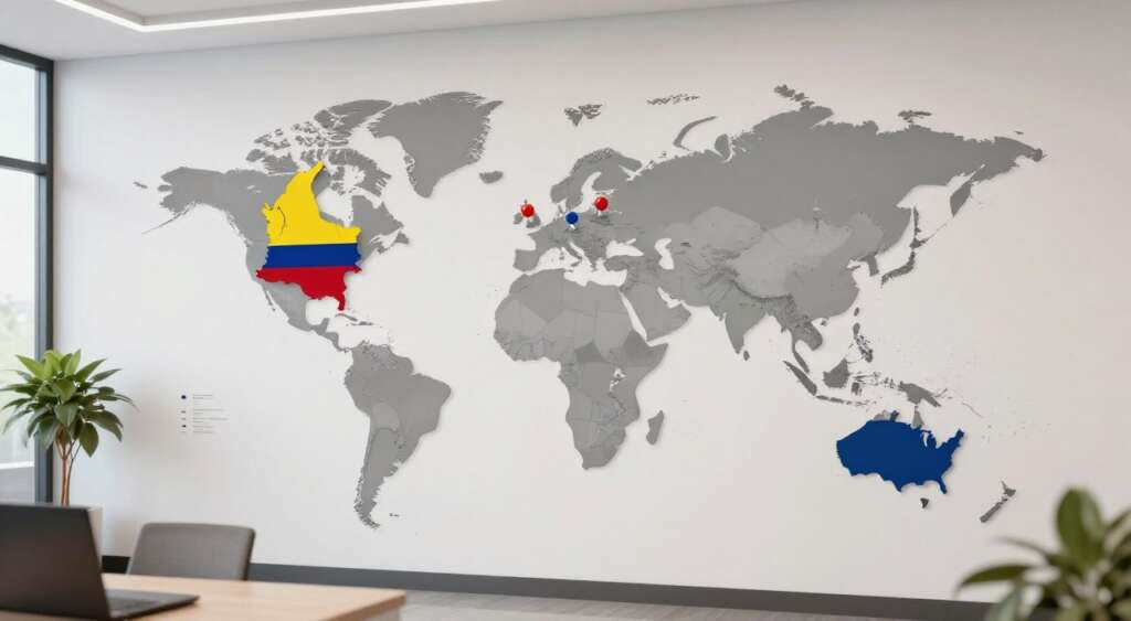 World map highlighting LGBT-friendly surrogacy destinations