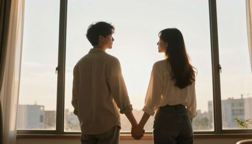 Hopeful couple looking toward future with fertility treatment plans Hopeful couple looking toward future with fertility treatment plans