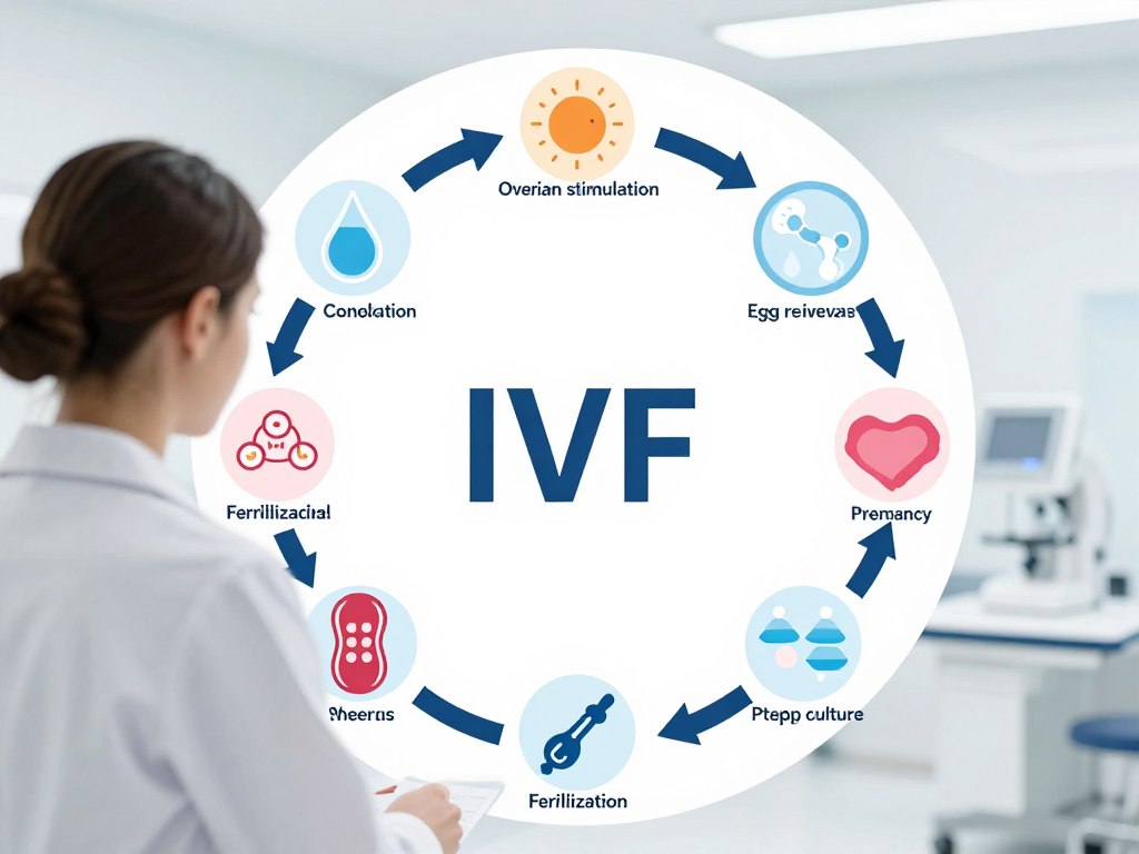 IVF treatment cycle stages from consultation to pregnancy test IVF treatment cycle stages from consultation to pregnancy test