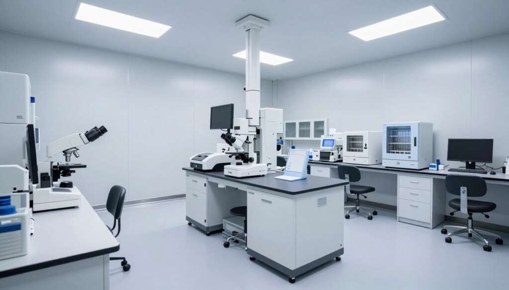 Modern fertility clinic laboratory with advanced equipment Modern fertility clinic laboratory with advanced equipment